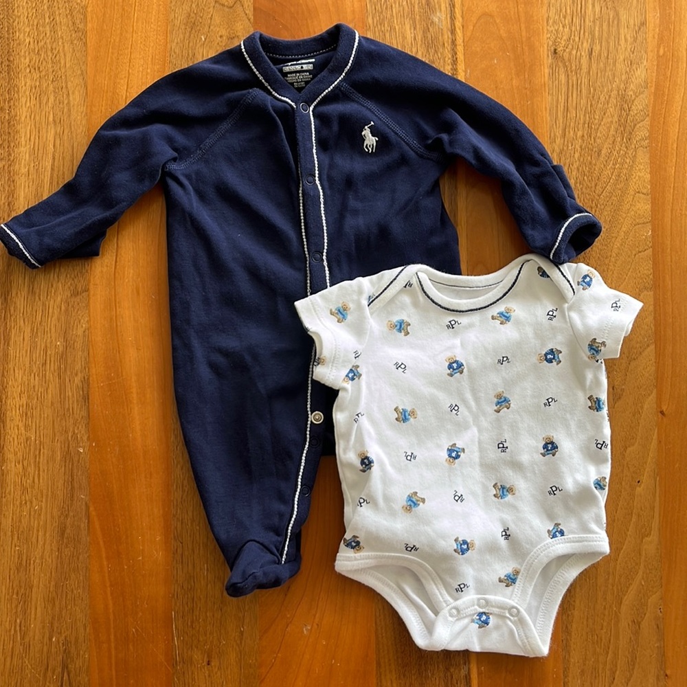 Ralph Lauren NB onesie and jumper